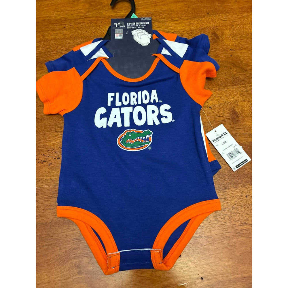 Florida Gators Youth XS 4/5 3/4 Sleeve Shirt Blue NCAA Team Athletics NWT - Picture 1 of 4